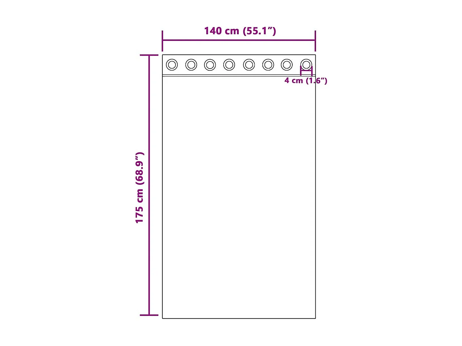 Rideaux en voile avec ?illets 2 pcs rose clair 140x175 cm