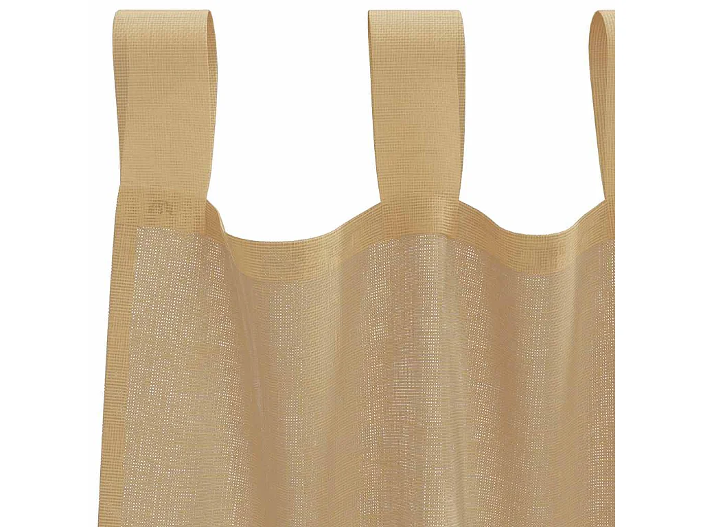 Tende in voile con tasche per asta 2 pezzi sabbia