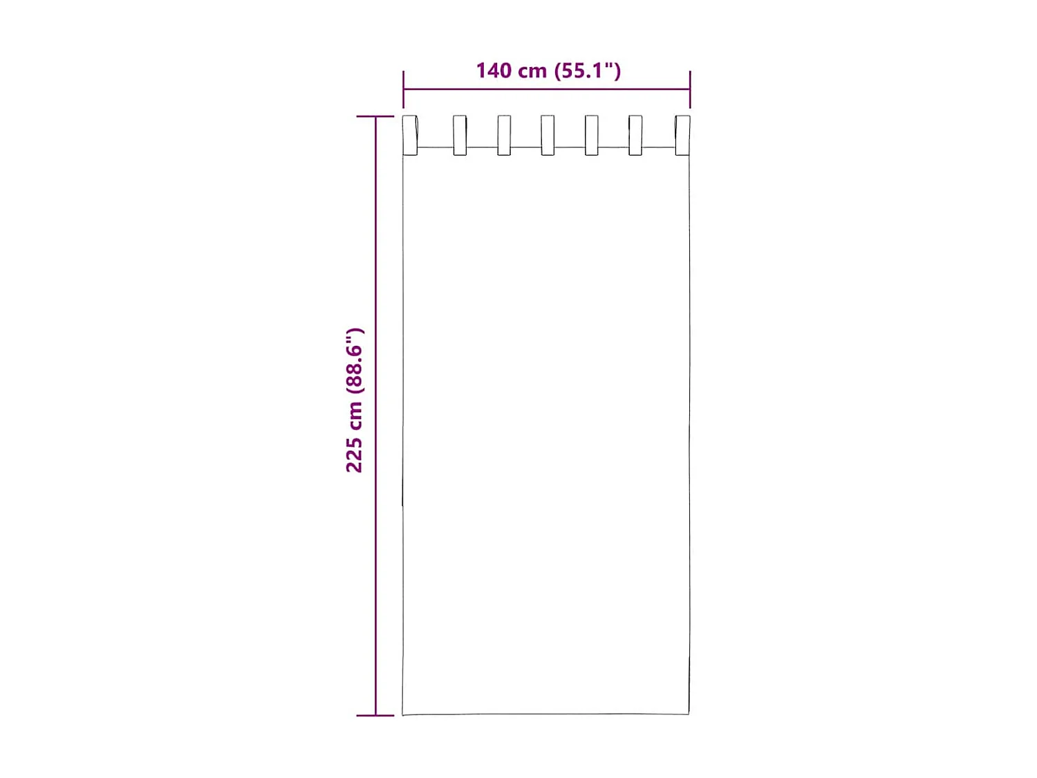 Tende in voile con tasche per asta 2 pezzi sabbia