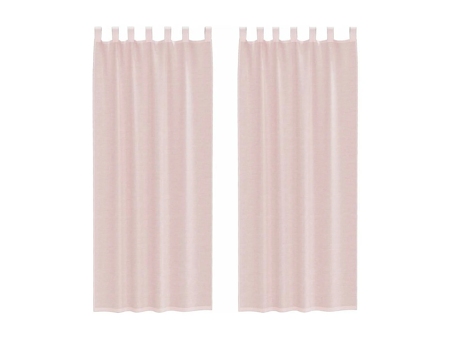 Rideaux en voile avec passe-tringles 2 pcs rose clair
