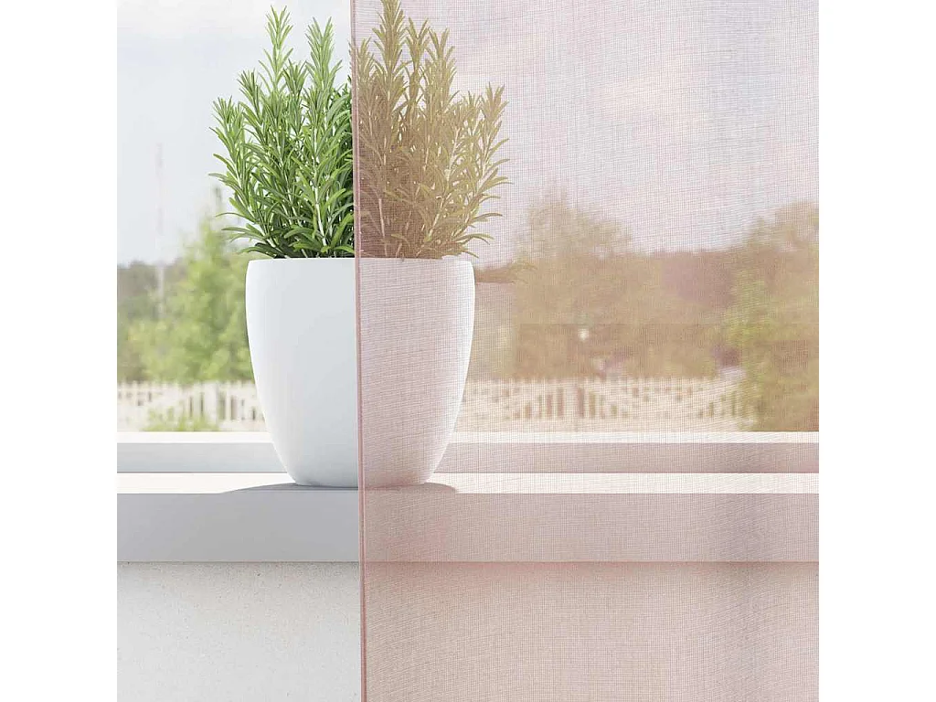 Rideaux en voile avec passe-tringles 2 pcs rose clair