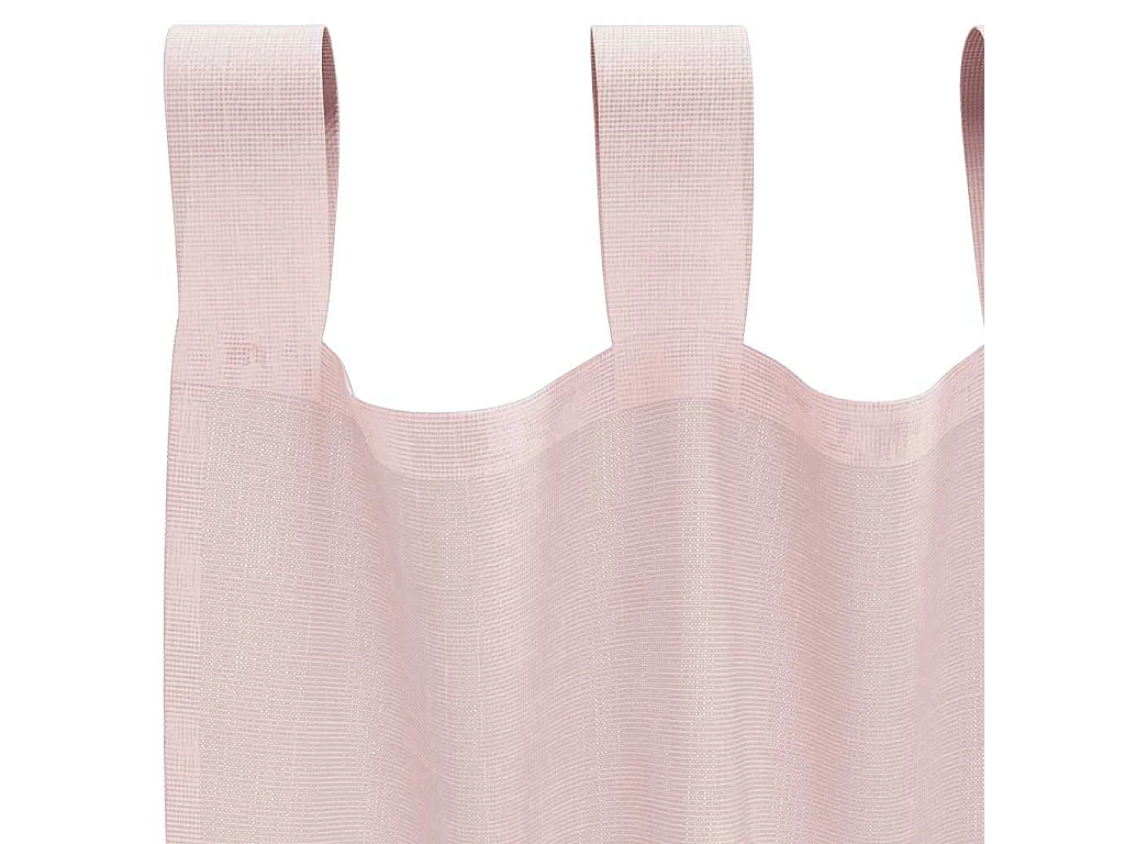Rideaux en voile avec passe-tringles 2 pcs rose clair