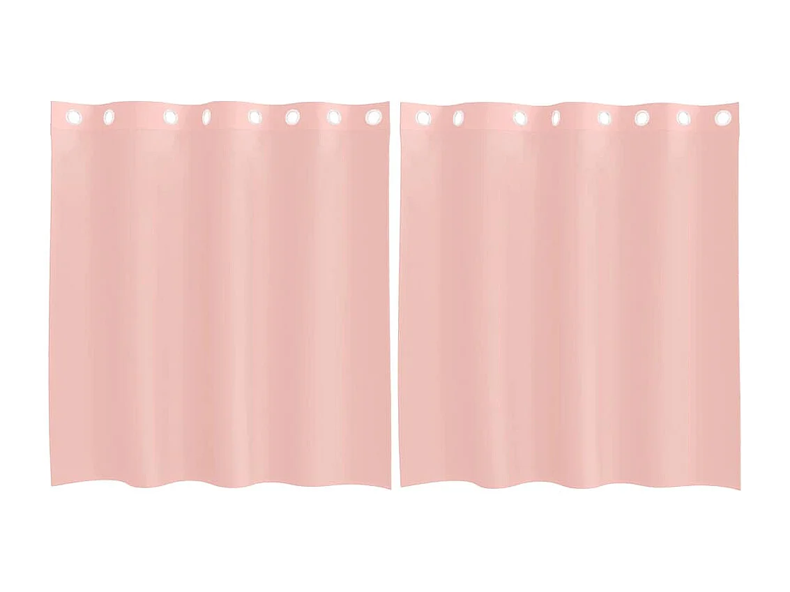 Rideaux en voile avec ?illets 2 pcs rose 140x140 cm