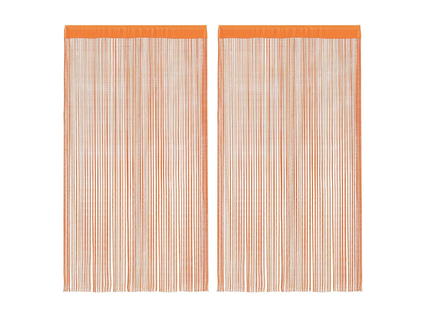 Tende a fili 2 pz arancione 100x250 cm