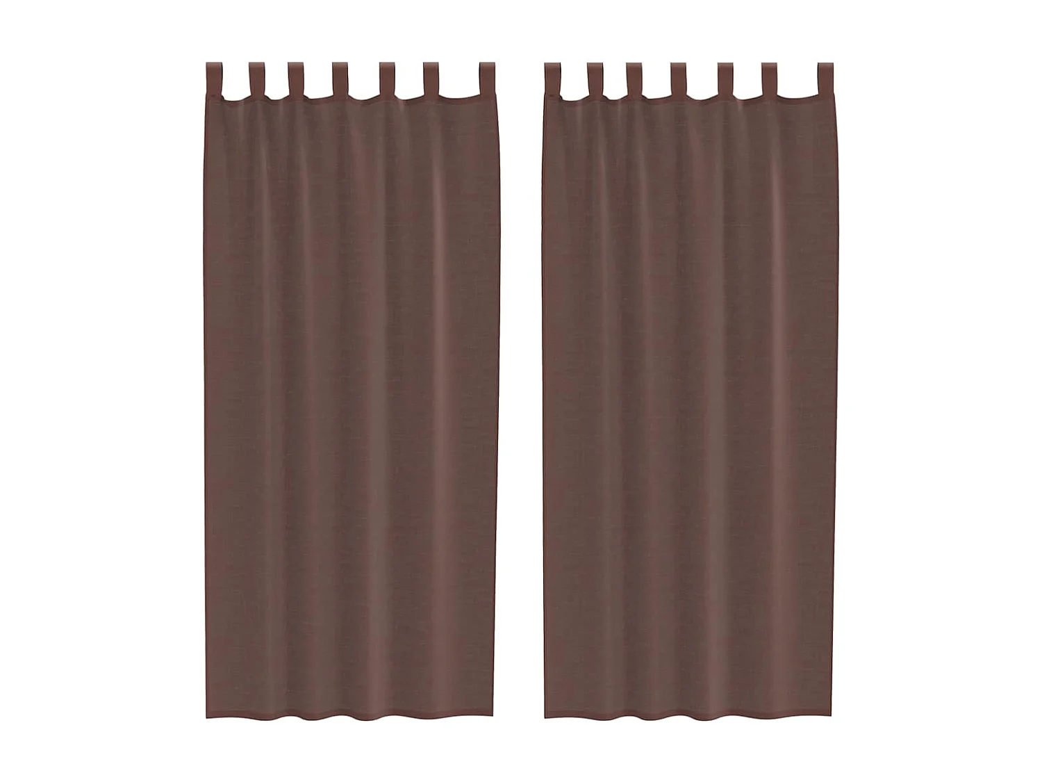Voile-Vorhänge mit Stangentaschen 2 Stk. braun