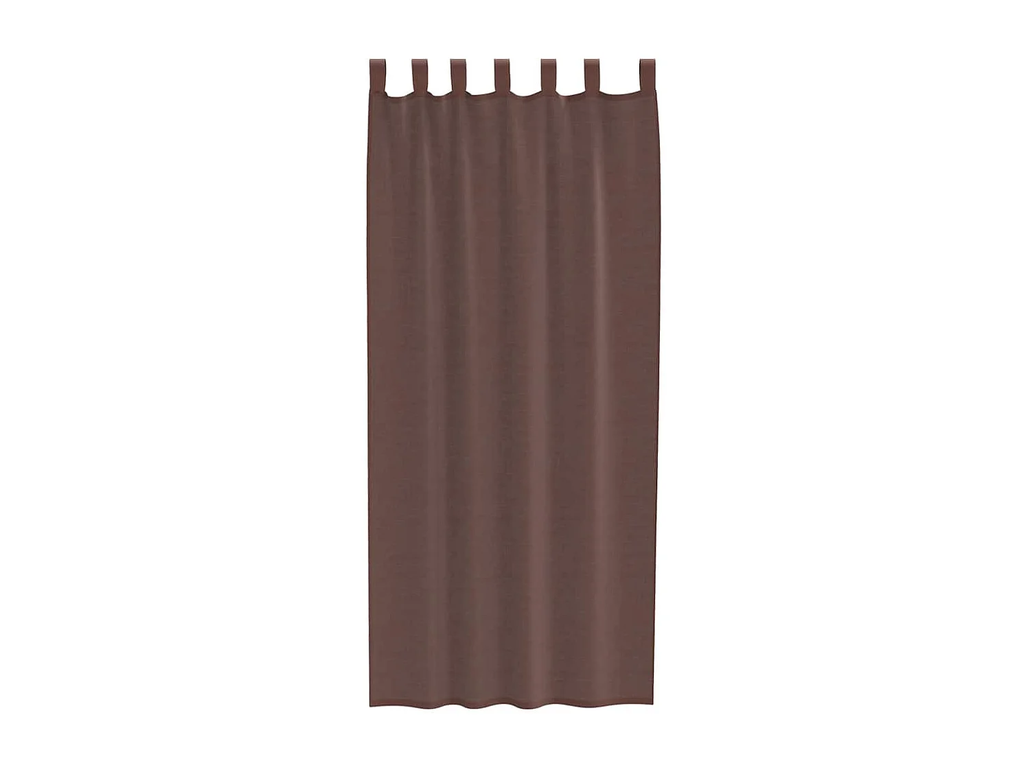 Rideaux en voile avec passe-tringles 2 pcs marron
