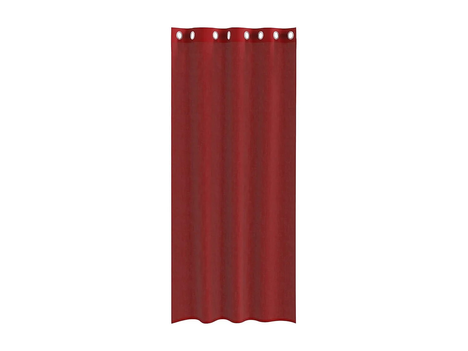 Cortinas de voile com ilhós 2 peças vermelho bordô