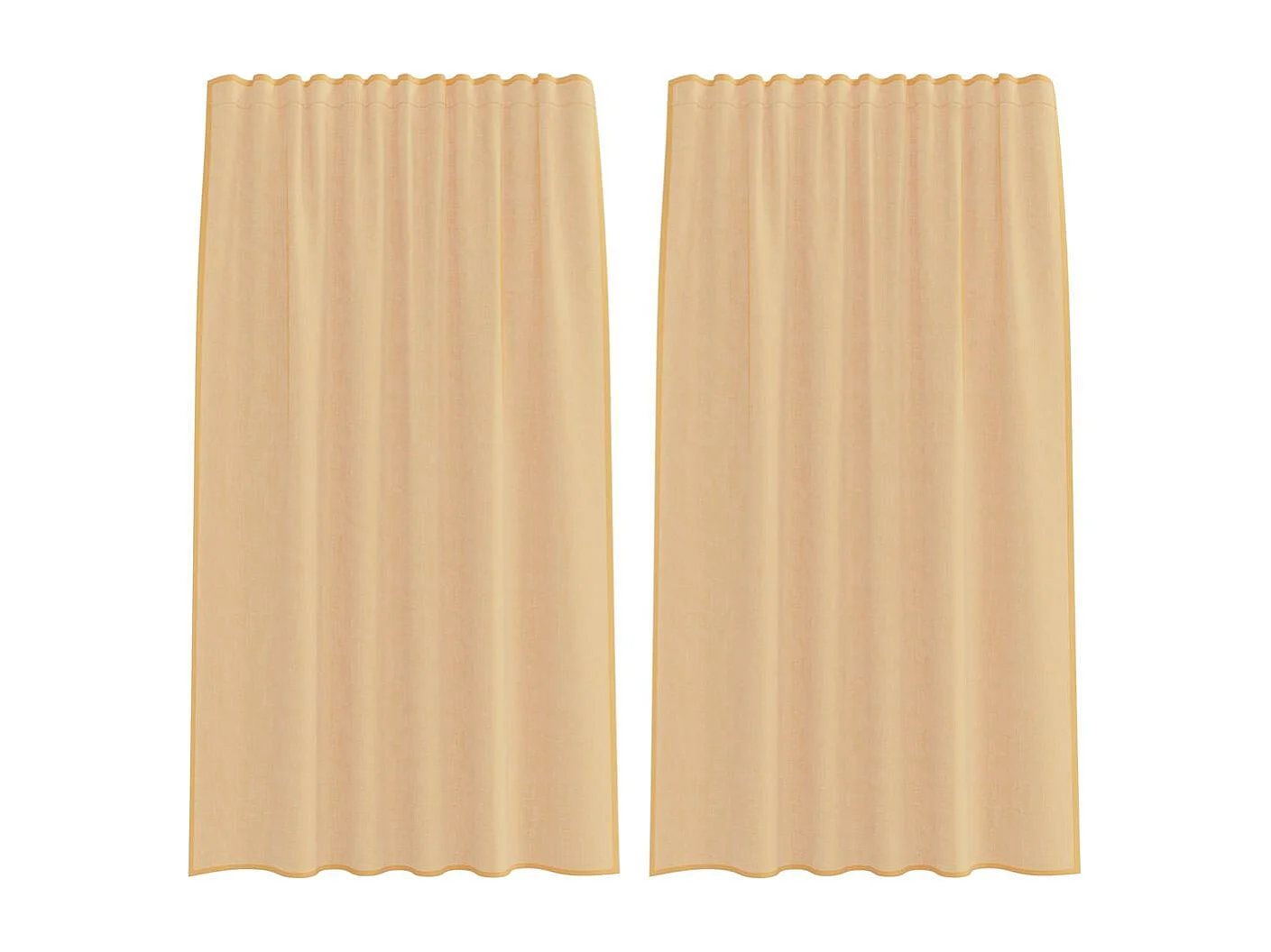 Tende in voile con passanti 2 pz sabbia 140x175 cm