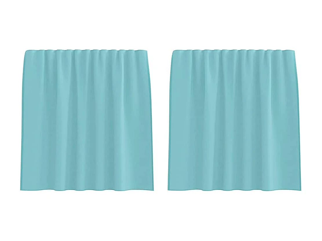 Voile Gardinen mit Schlaufen 2 Stk. türkis 140x140 cm
