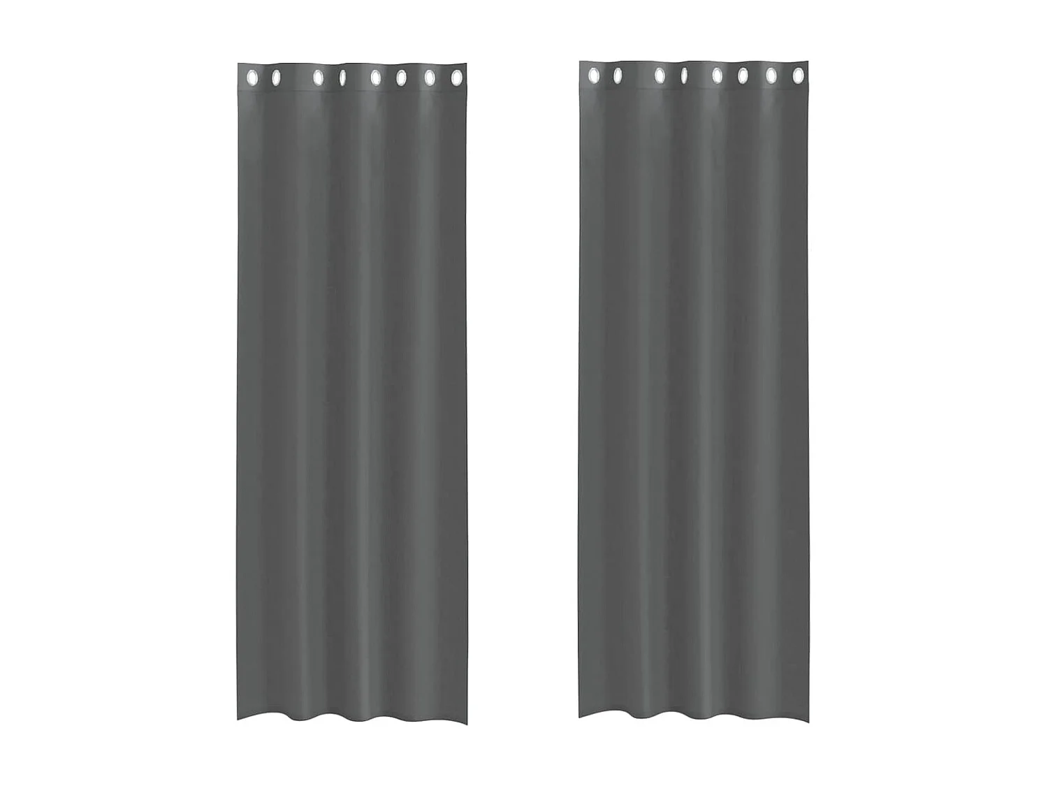 Tende in voile con occhielli 2 pz grigio scuro 140x260 cm