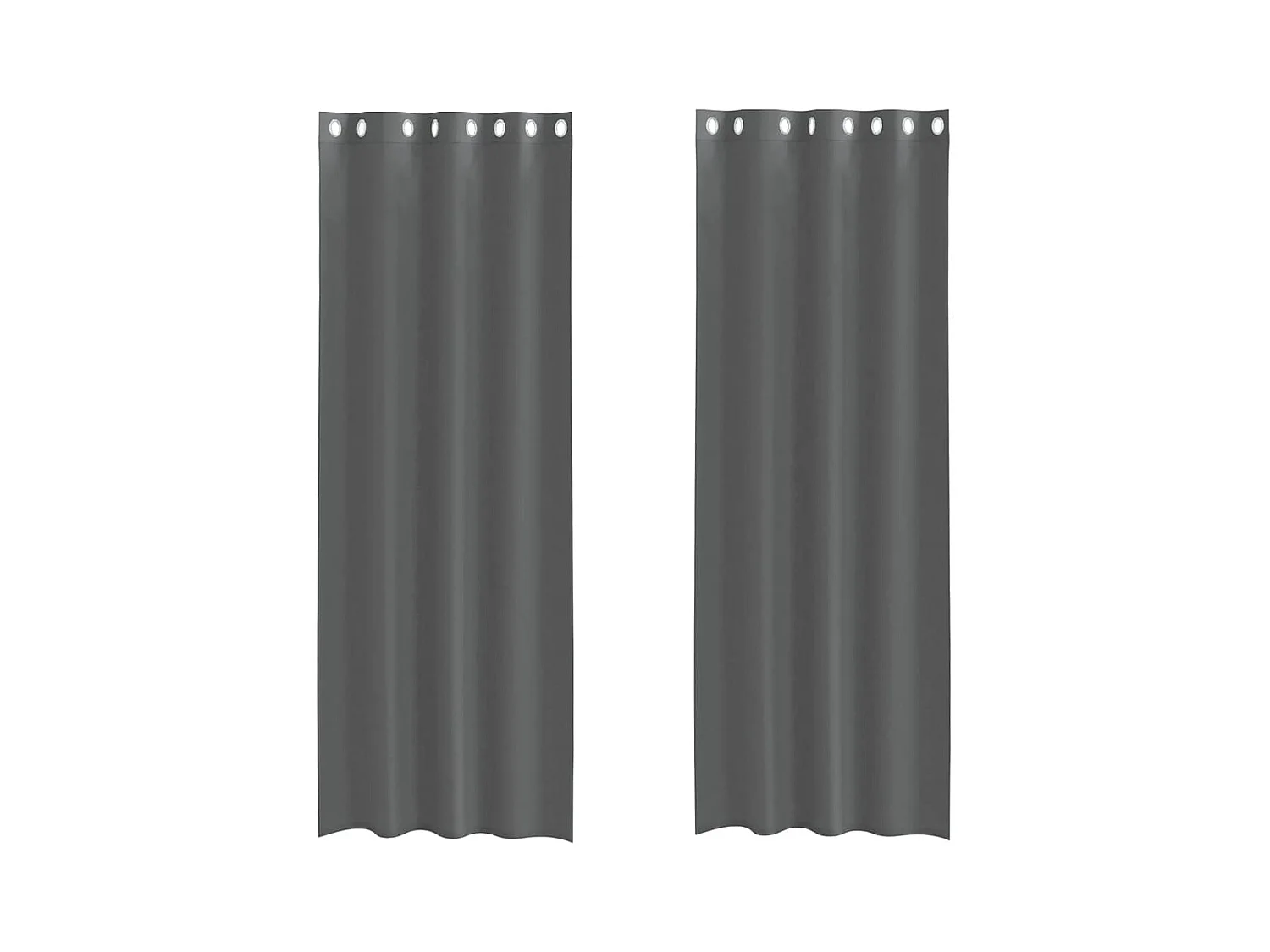 Voile Vorhänge mit Ösen 2 Stk. dunkelgrau 140x260 cm
