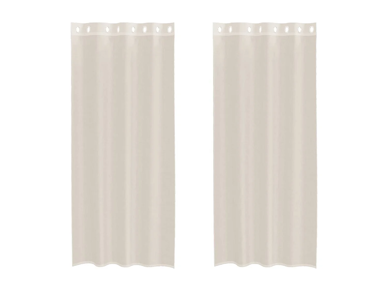 Rideaux en voile avec ?illets 2 pcs crème 140x245 cm