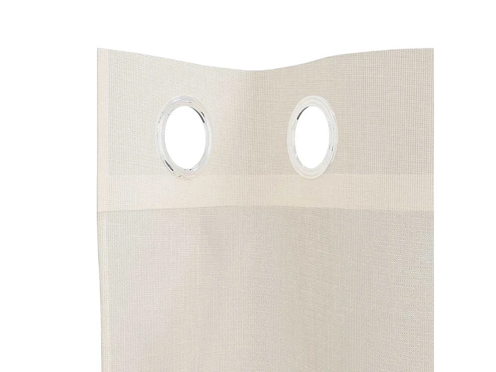 Rideaux en voile avec ?illets 2 pcs crème 140x245 cm