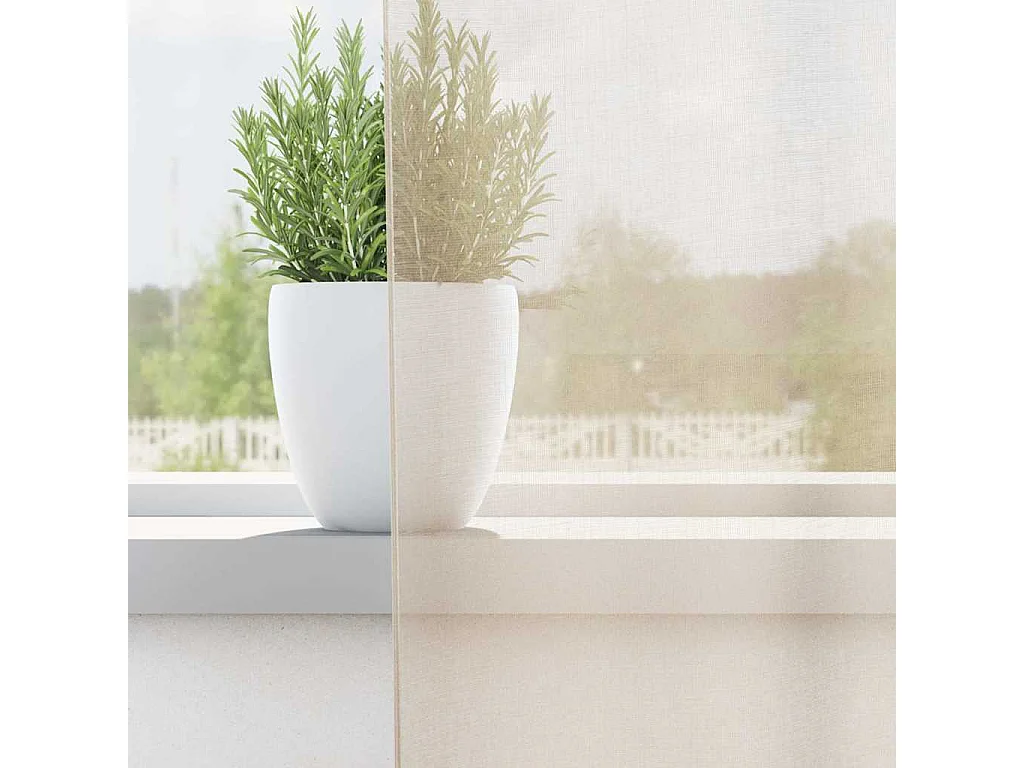 Rideaux en voile avec ?illets 2 pcs crème 140x245 cm