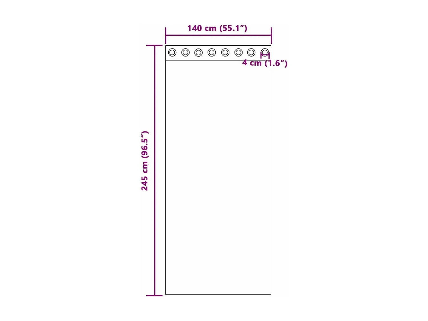 Rideaux en voile avec ?illets 2 pcs crème 140x245 cm