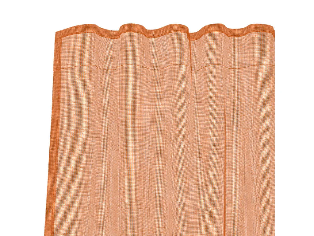 Tende in voile con passanti 2 pz terracotta 140x245 cm