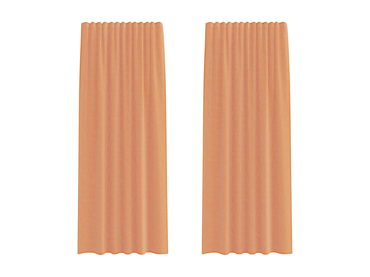 Rideaux en voile avec boucles 2 pcs terre cuite 140x245 cm