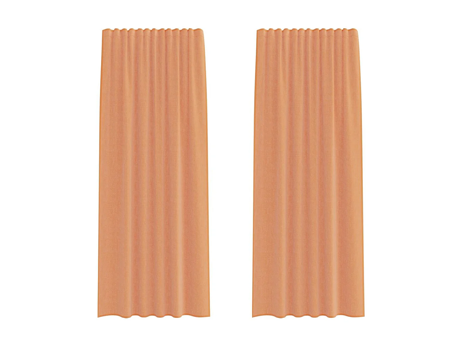 Tende in voile con passanti 2 pz terracotta 140x225 cm