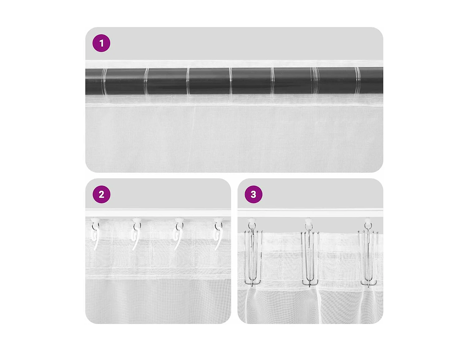 Tende in voile con passanti 2 pz terracotta 140x225 cm