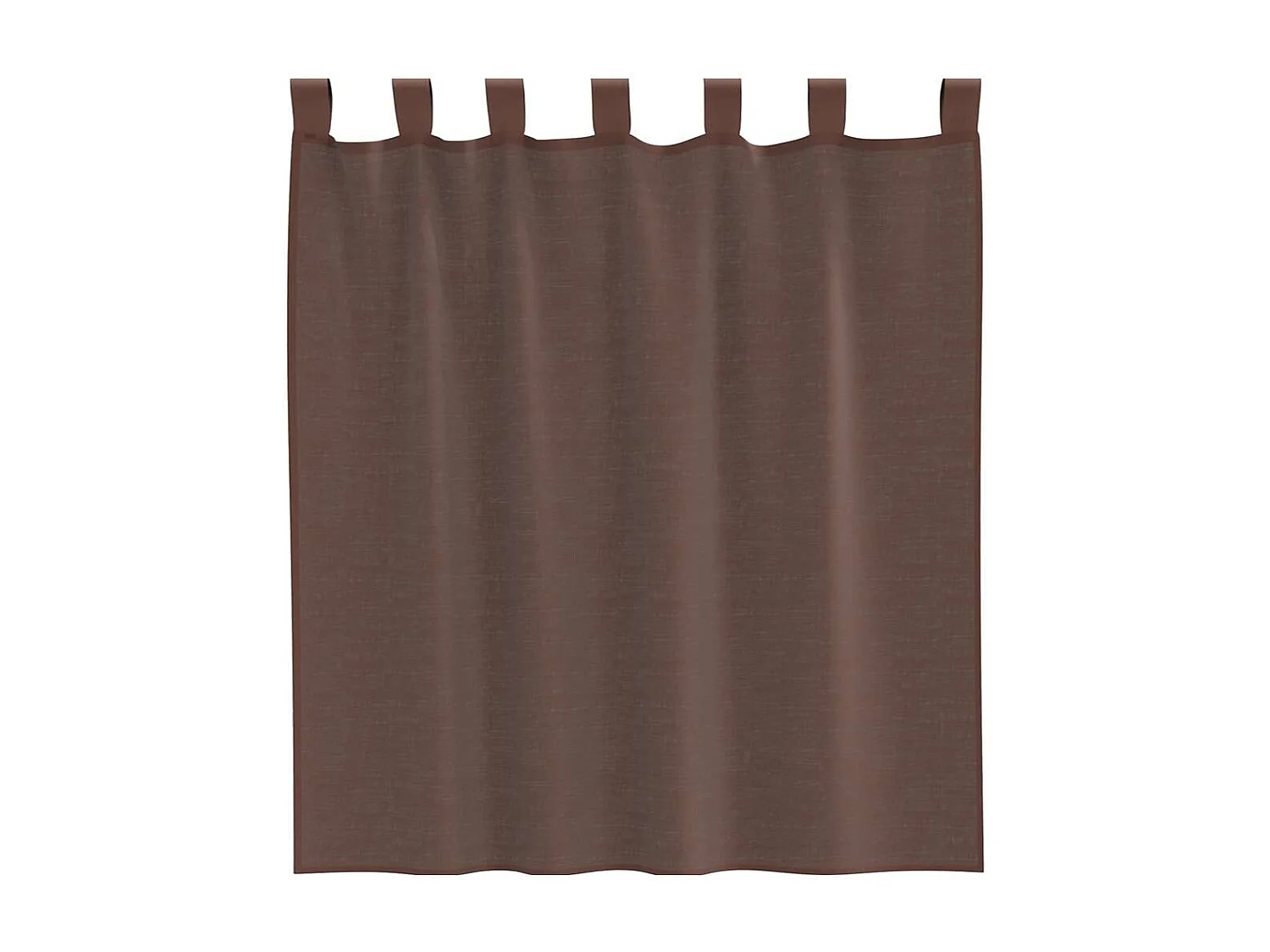 Tende in voile con tasche per asta 2 pezzi marrone