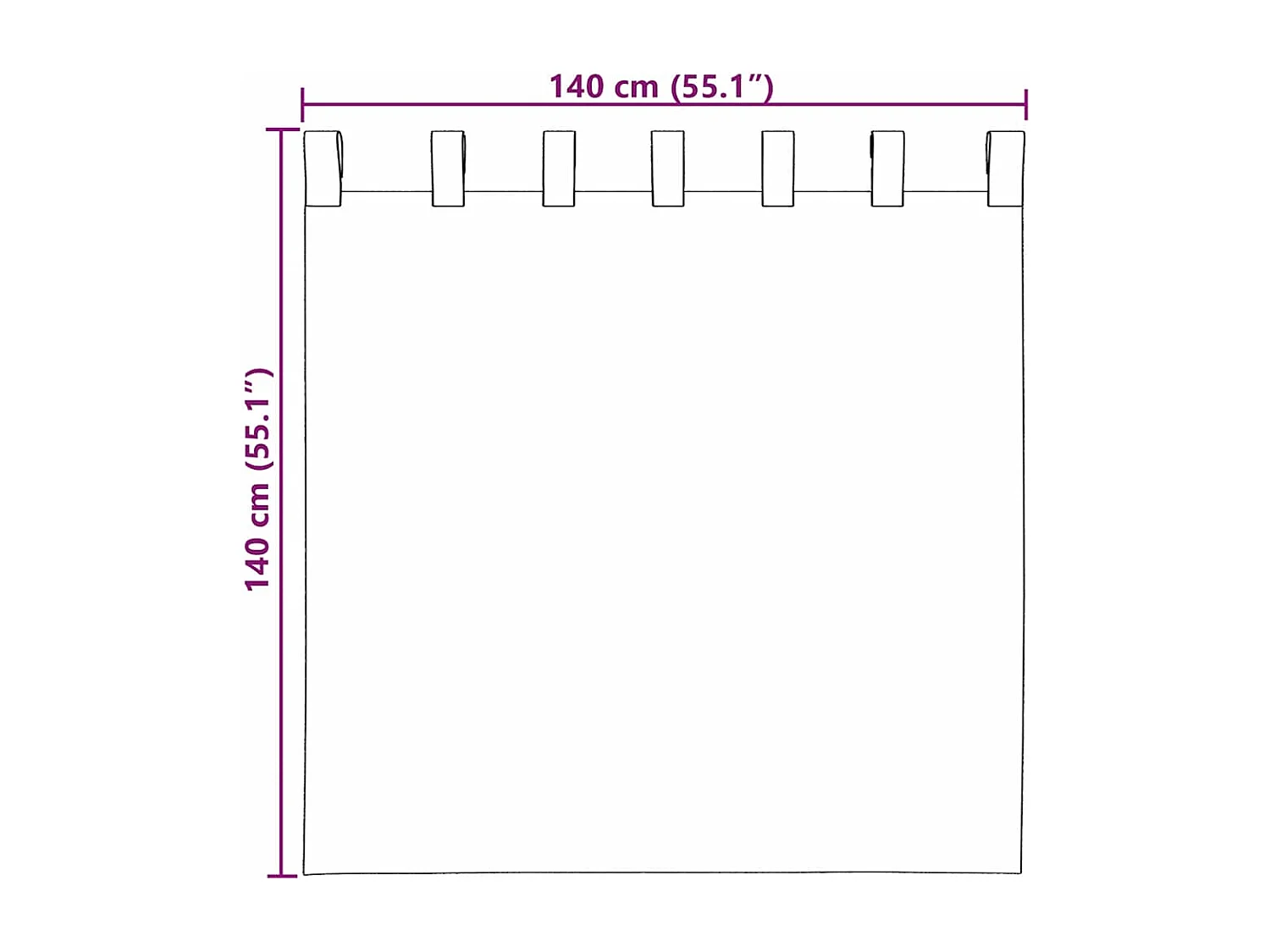 Rideaux en voile avec passe-tringles 2 pcs marron