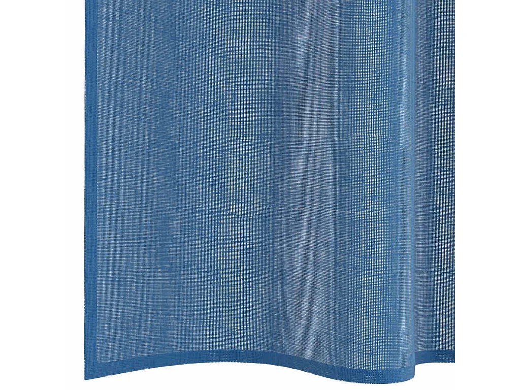 Cortinas de voile com laços 2 peças azul royal 140x175 cm