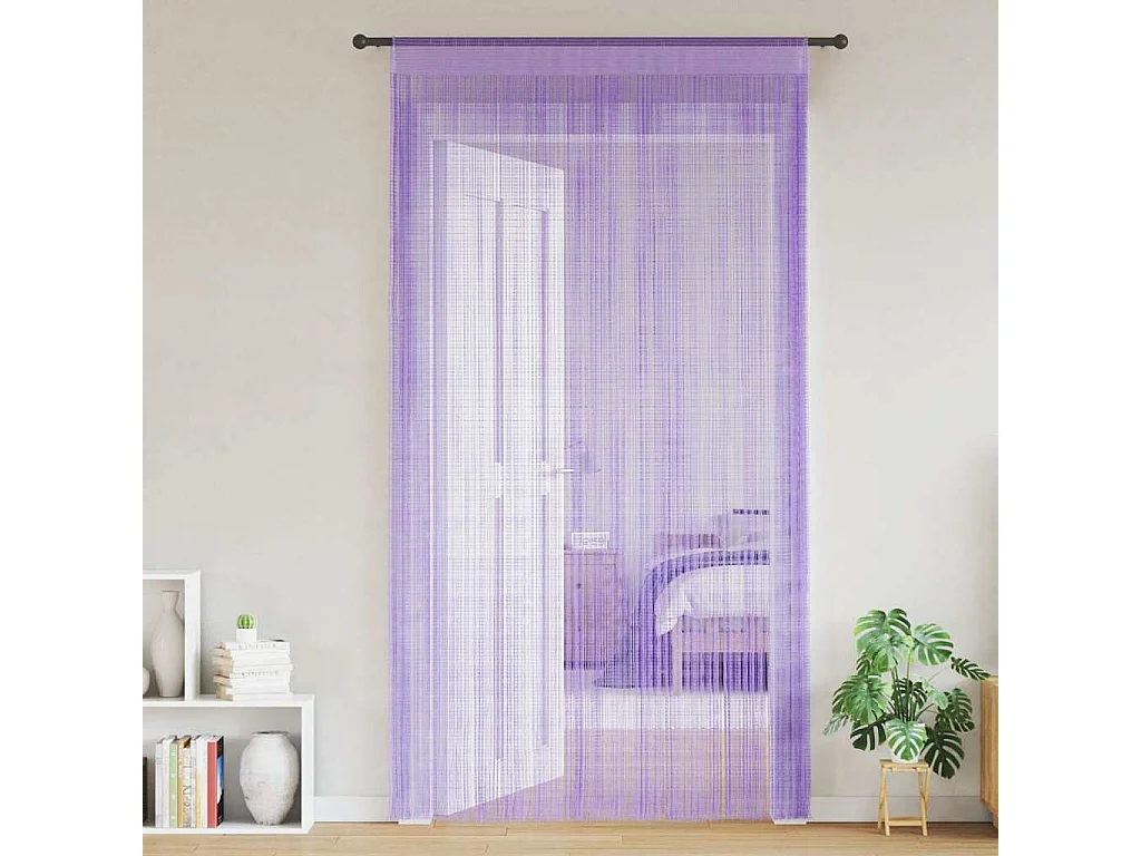 Cortina de corda 2 peças 140 x 250 cm roxo