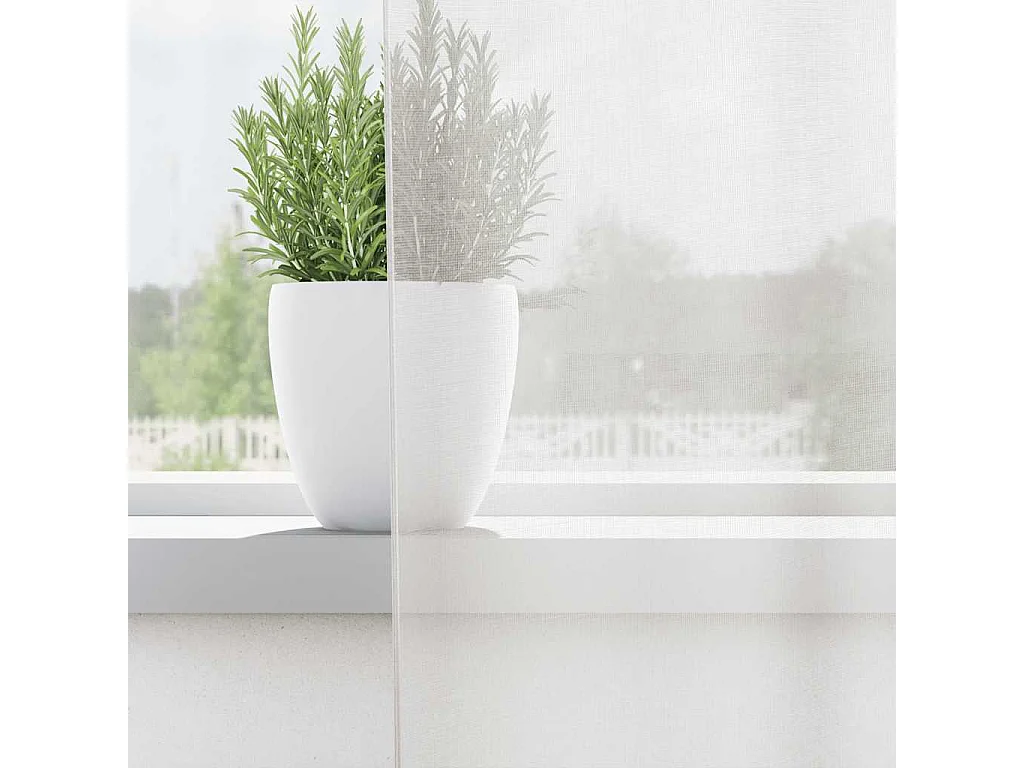 Rideaux en voile avec ?illets 2 pcs blanc