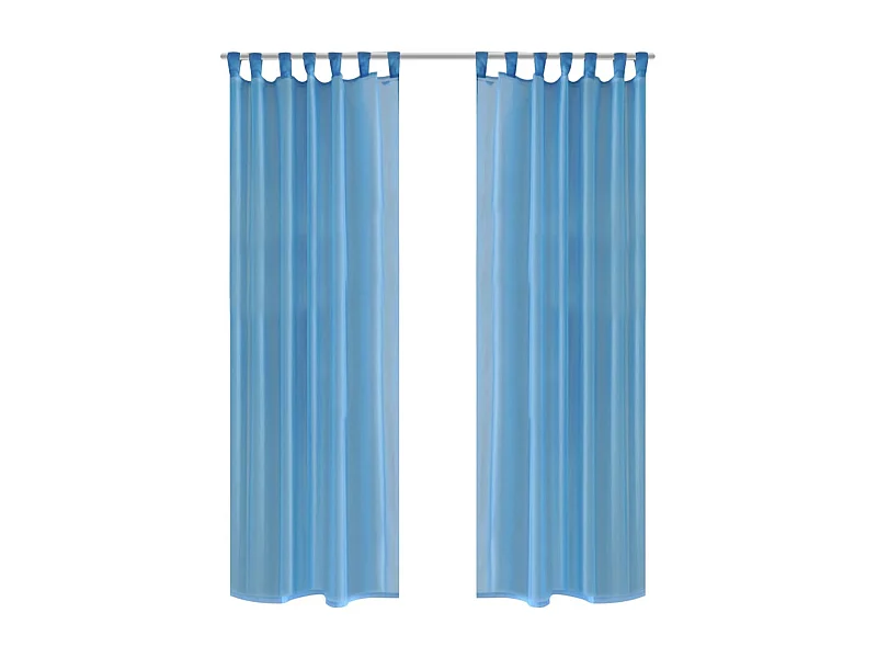 Tenda trasparente turchese 140x225 cm 2 pz