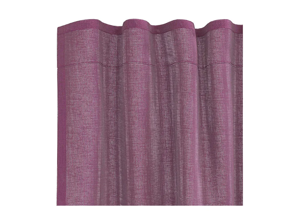 Rideaux en voile avec boucles 2 pcs violet 140x140 cm