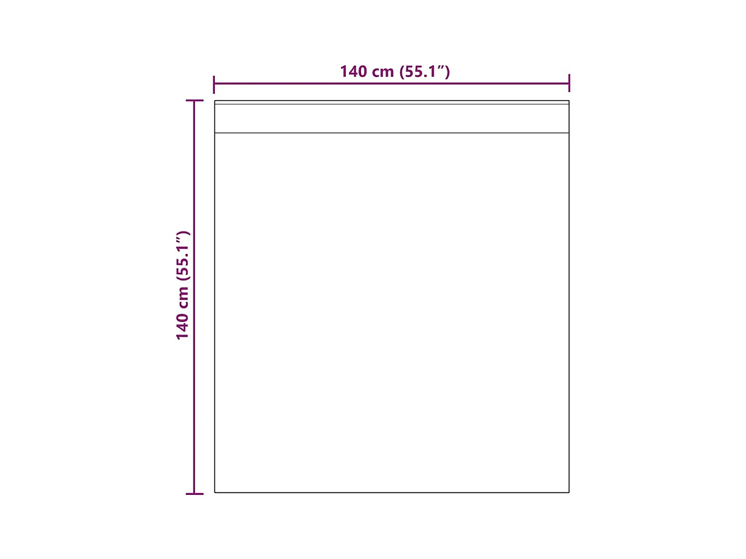 Rideaux en voile avec boucles 2 pcs violet 140x140 cm