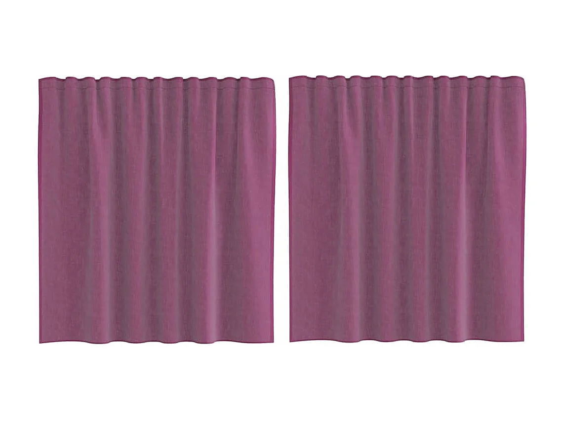Tende in voile con passanti 2 pz viola 140x140 cm