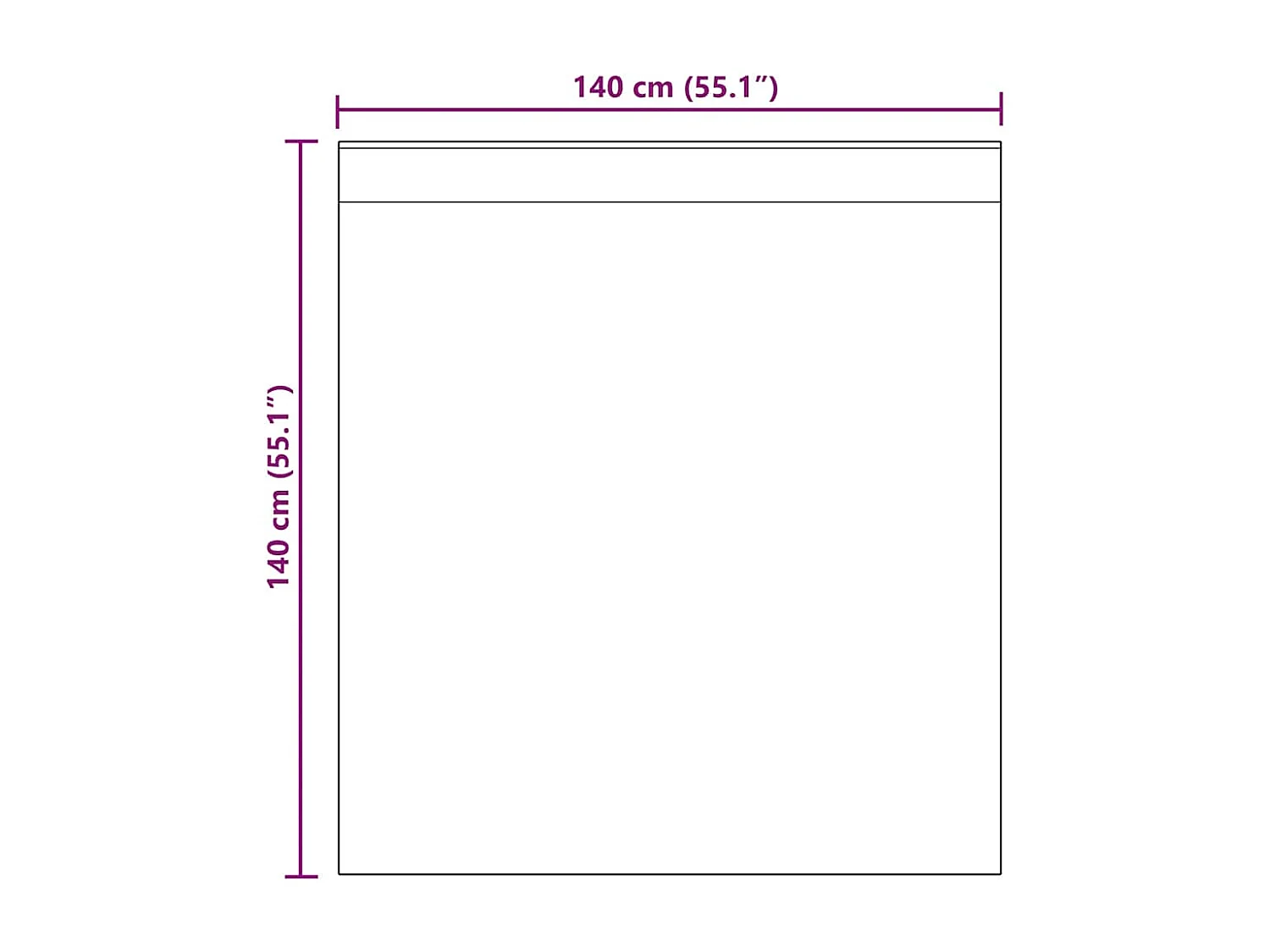 Tende in voile con passanti 2 pz viola 140x140 cm