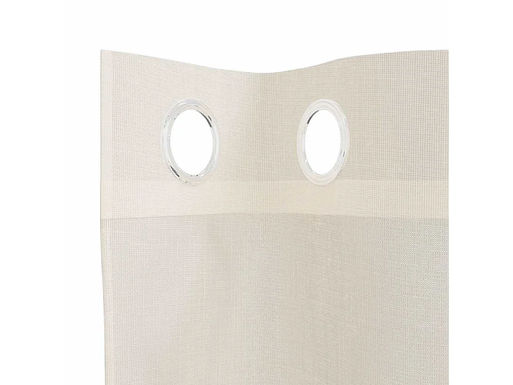 Cortinas de voile com ilhós 2 peças creme 140x225 cm