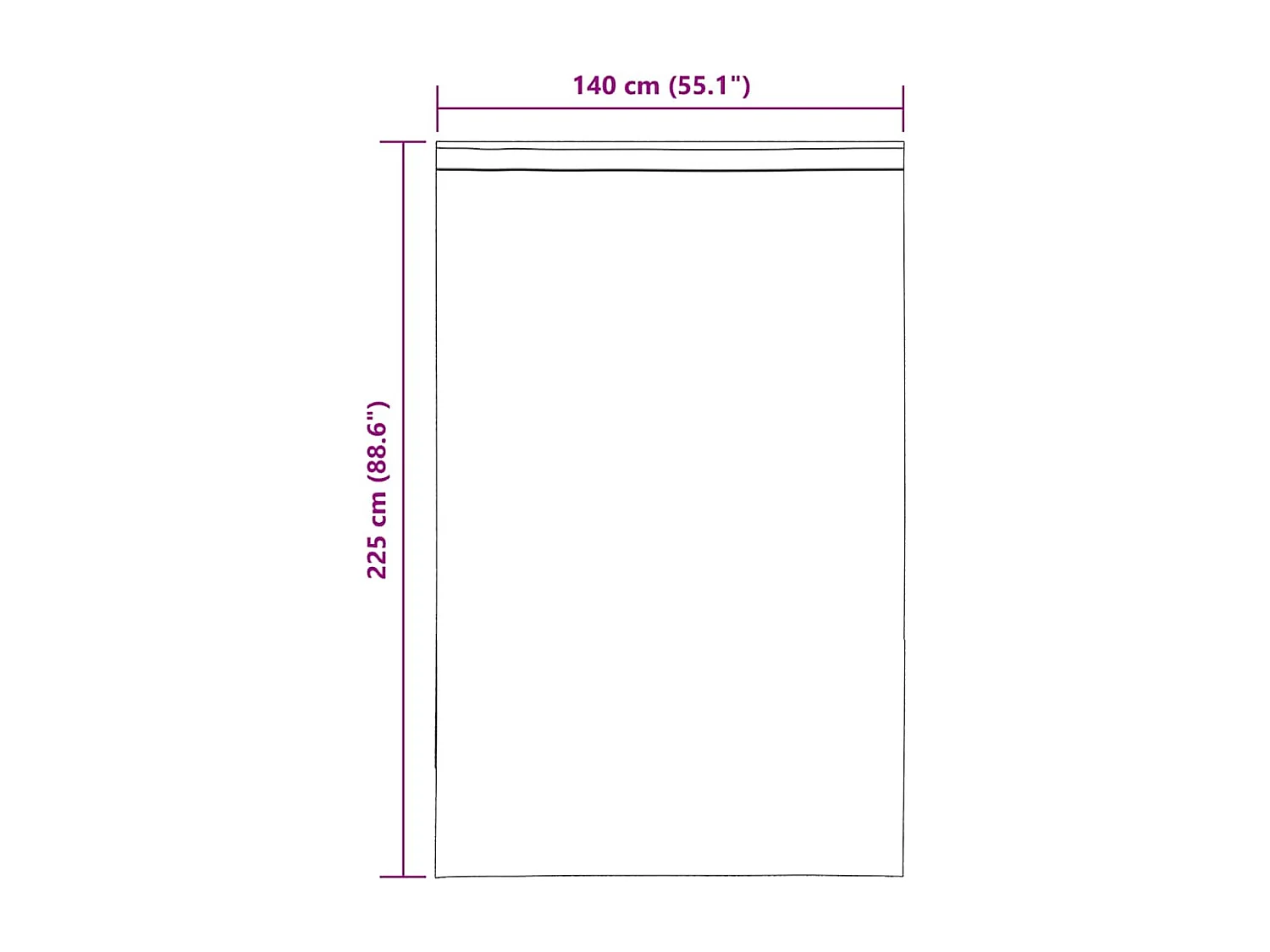 Tende in voile con passanti 2 pezzi nero