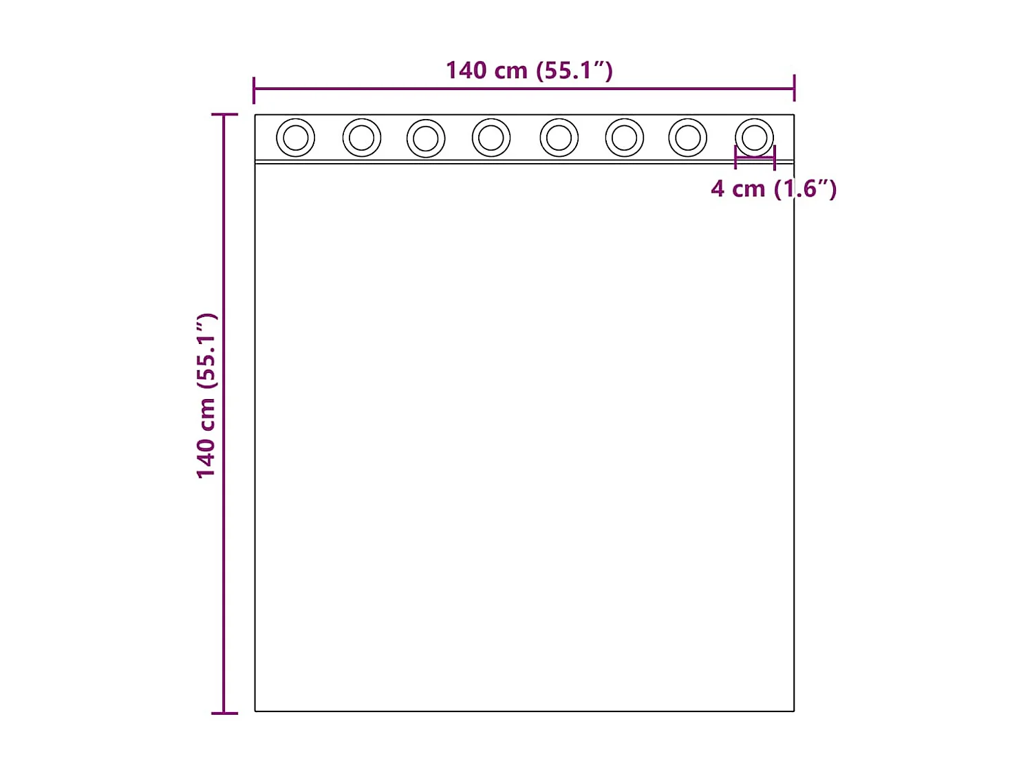 Rideaux en voile avec ?illets 2 pcs rose clair 140x140 cm