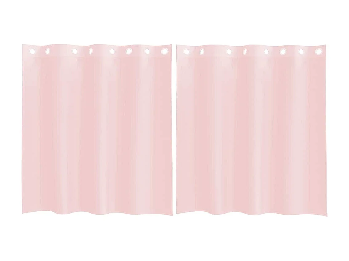Rideaux en voile avec ?illets 2 pcs rose clair 140x140 cm