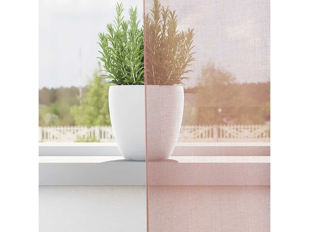 Voile Vorhänge mit Ösen 2 Stk. rosa 140x260 cm