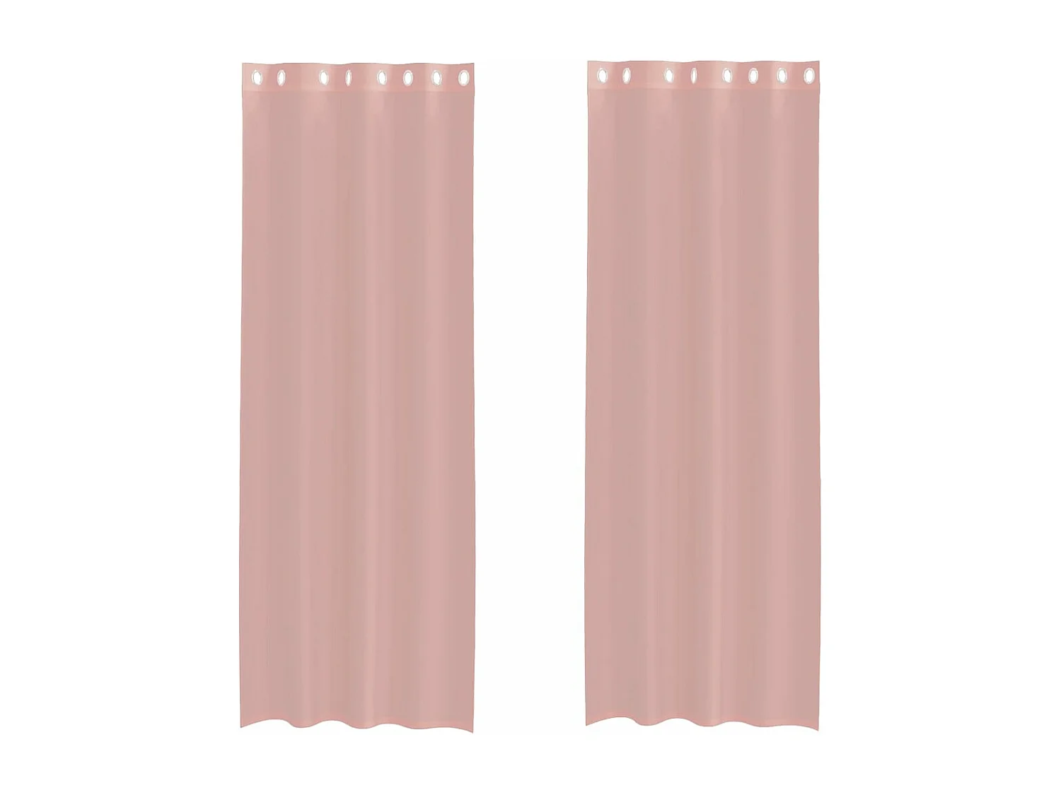 Rideaux en voile avec ?illets 2 pcs rose 140x260 cm