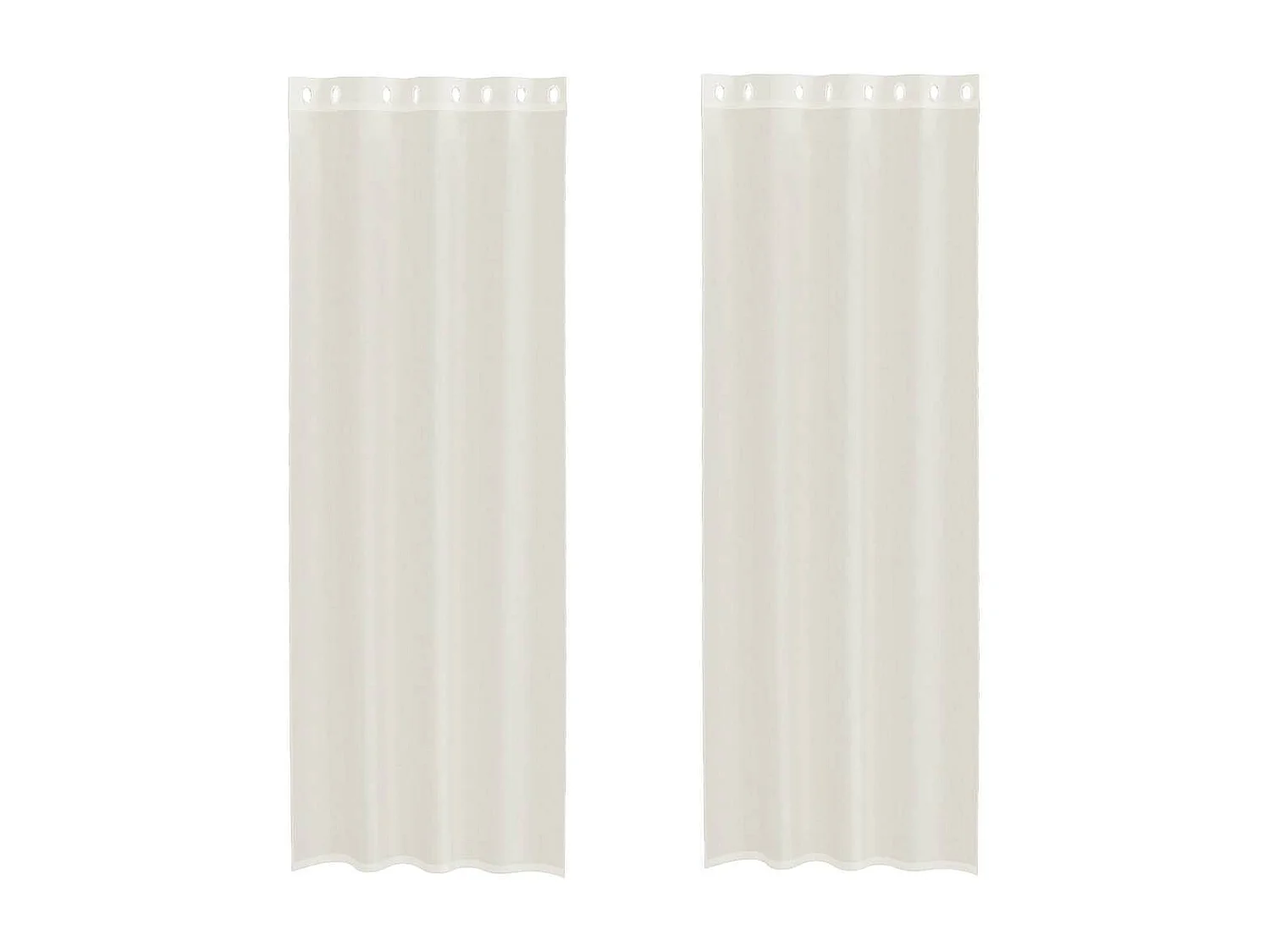 Voile Gardinen mit Ösen 2 Stk. creme 140x300 cm