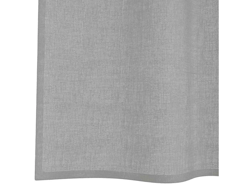 Cortinas de voile com ilhós 2 peças cinza claro 140x175 cm