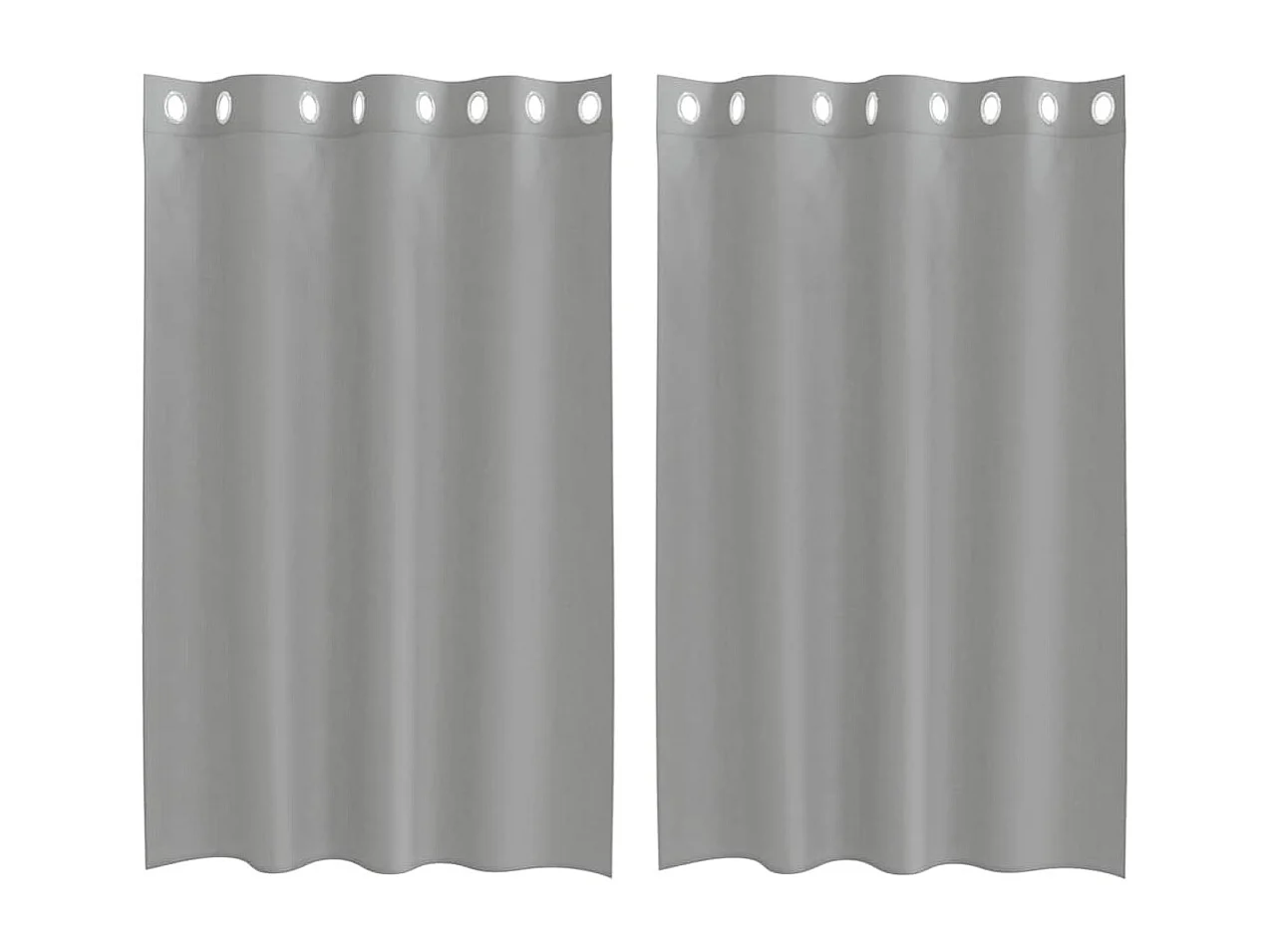Cortinas de voile con ojales 2 uds gris claro 140x175 cm