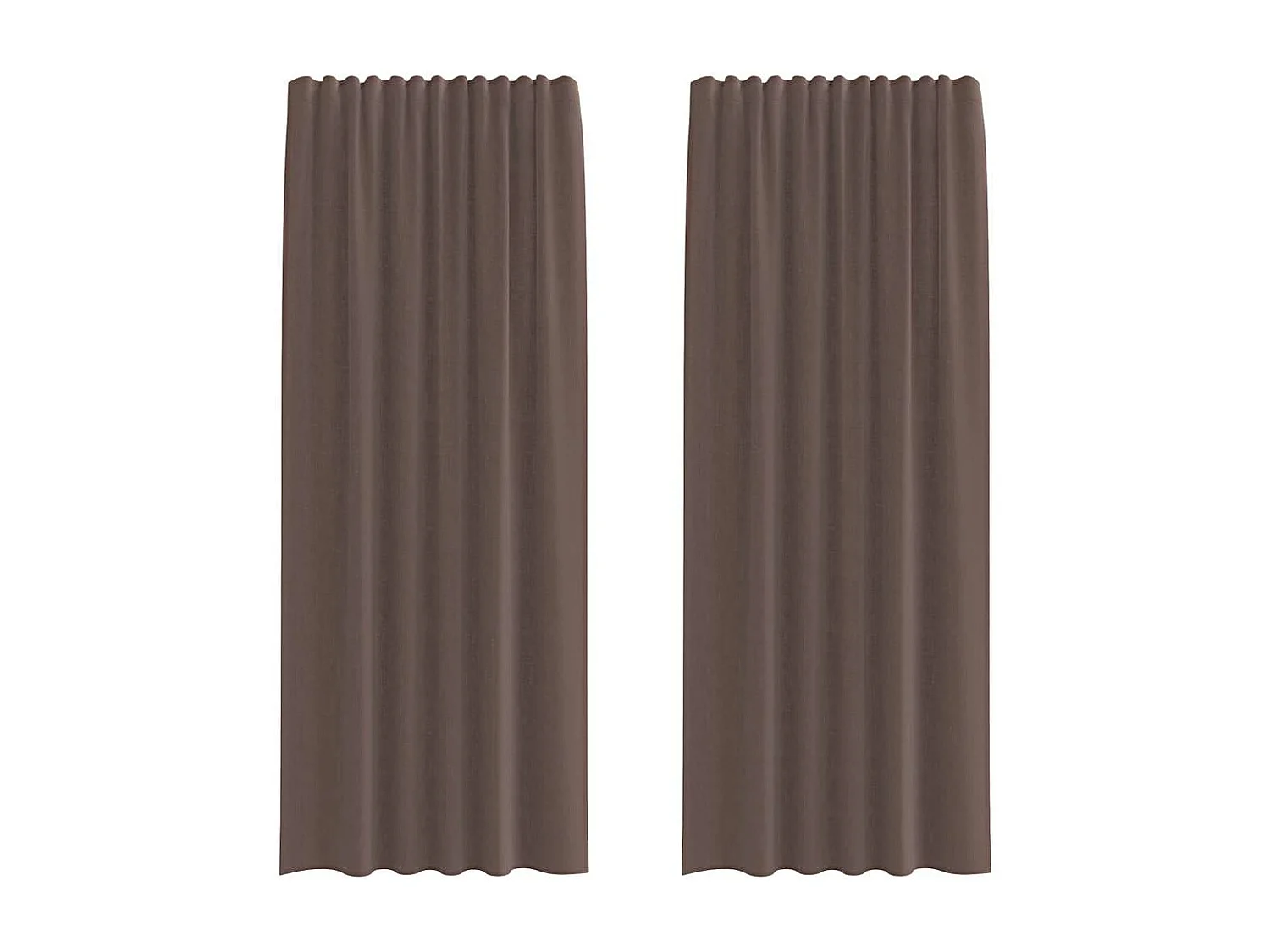 Rideaux en voile avec passants 2 pcs marron