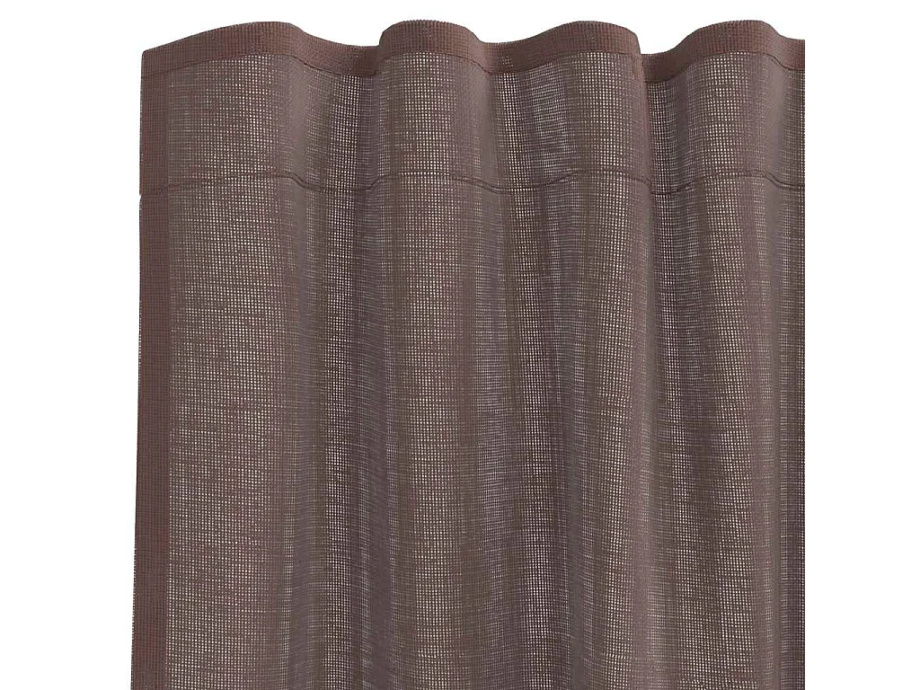 Rideaux en voile avec passants 2 pcs marron