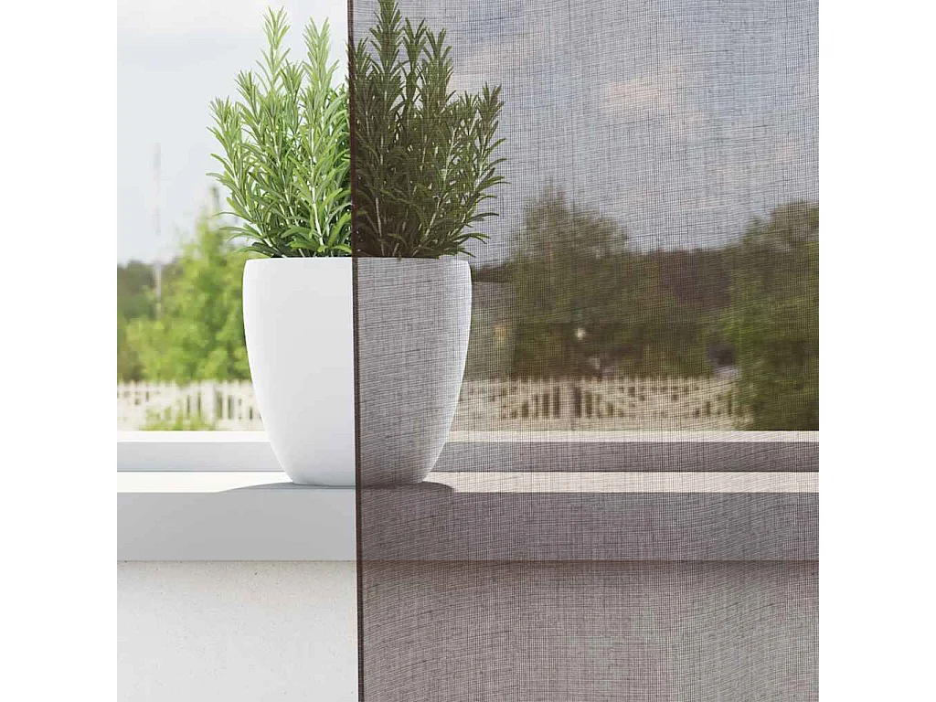 Rideaux en voile avec passants 2 pcs marron