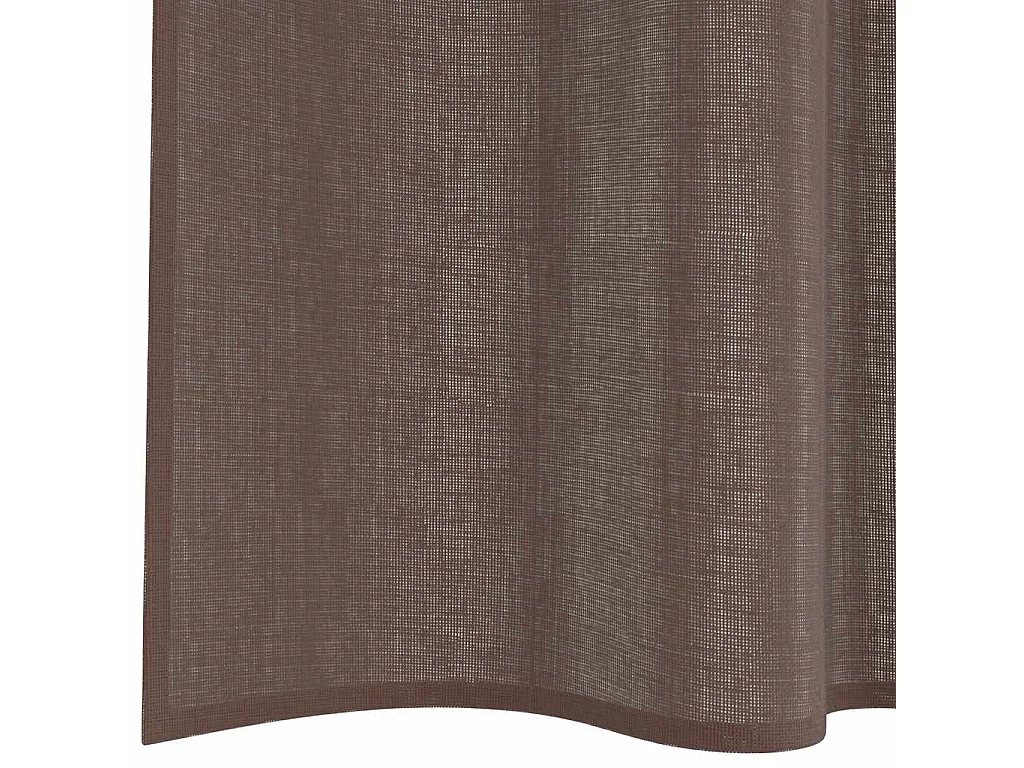 Rideaux en voile avec passants 2 pcs marron