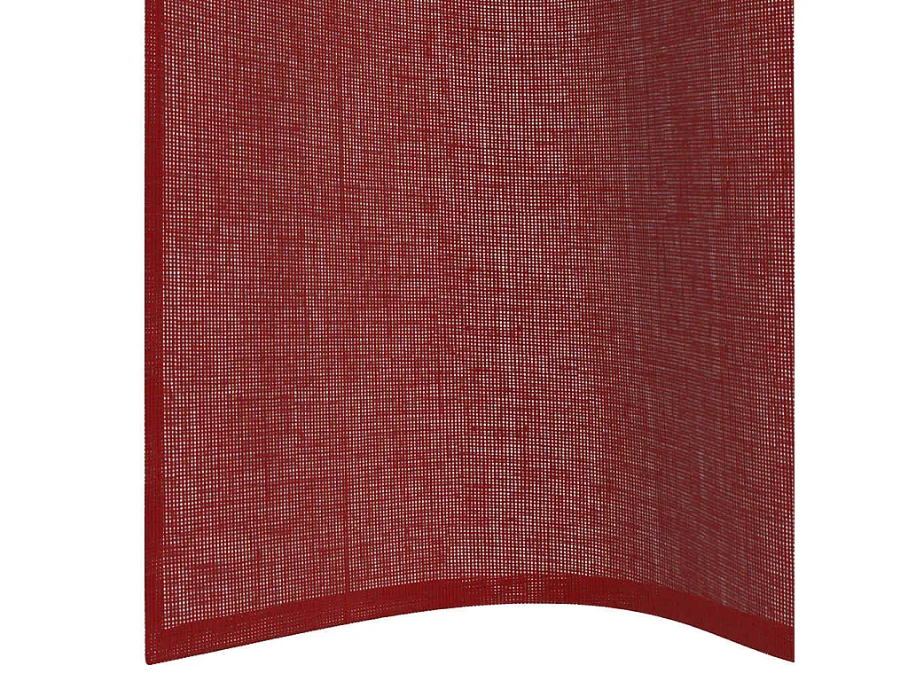 Rideaux en voile avec ?illets 2 pcs rouge bordeaux