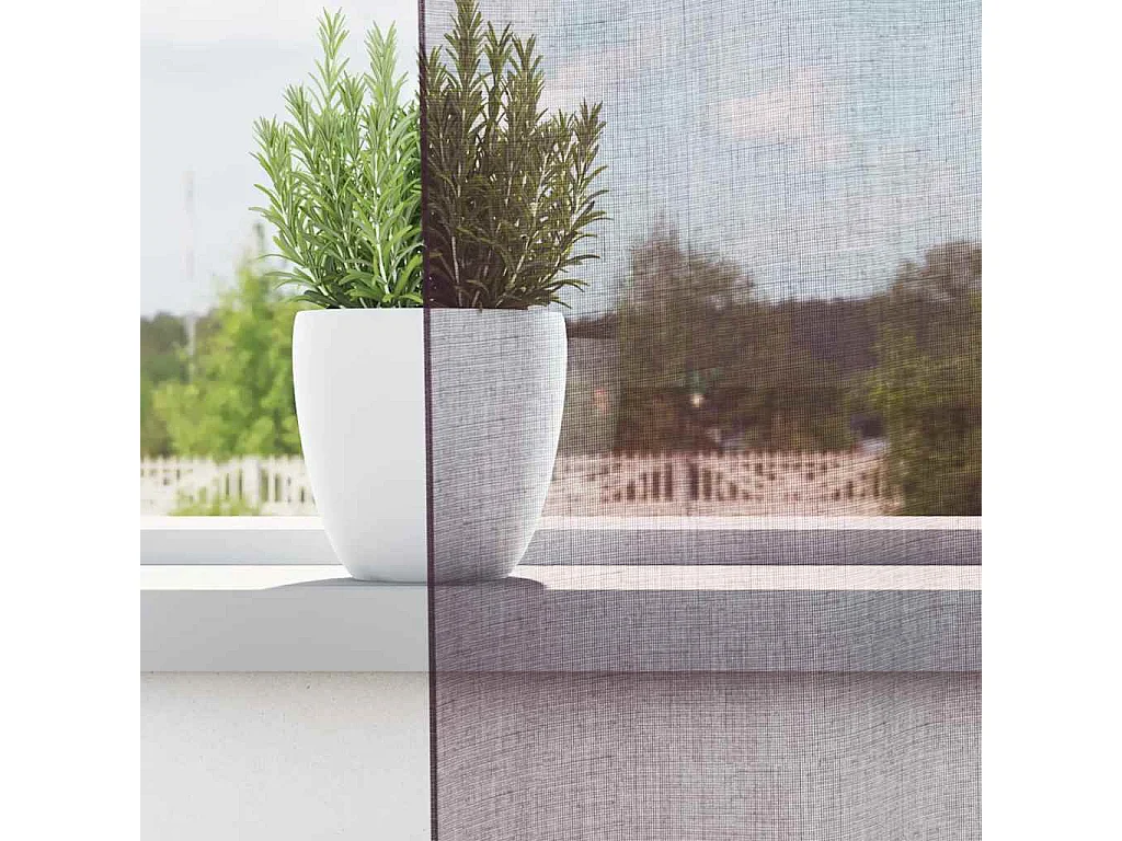 Cortinas de voile con ojales 2 uds morado 140x140 cm