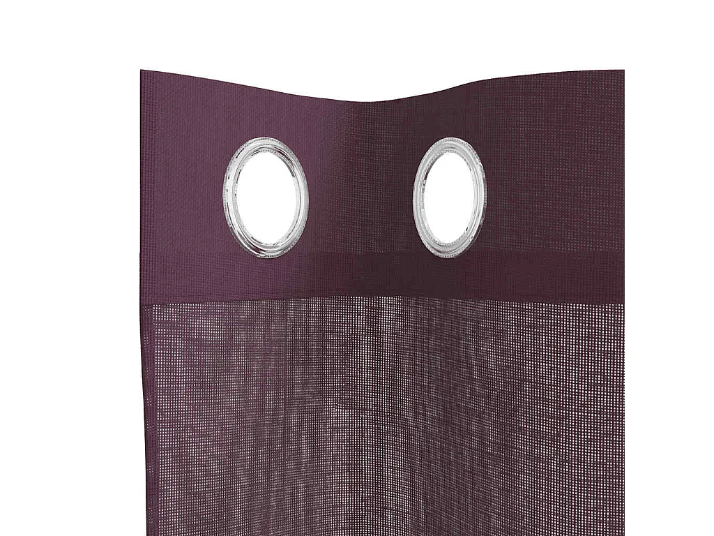 Cortinas de voile con ojales 2 uds morado 140x140 cm