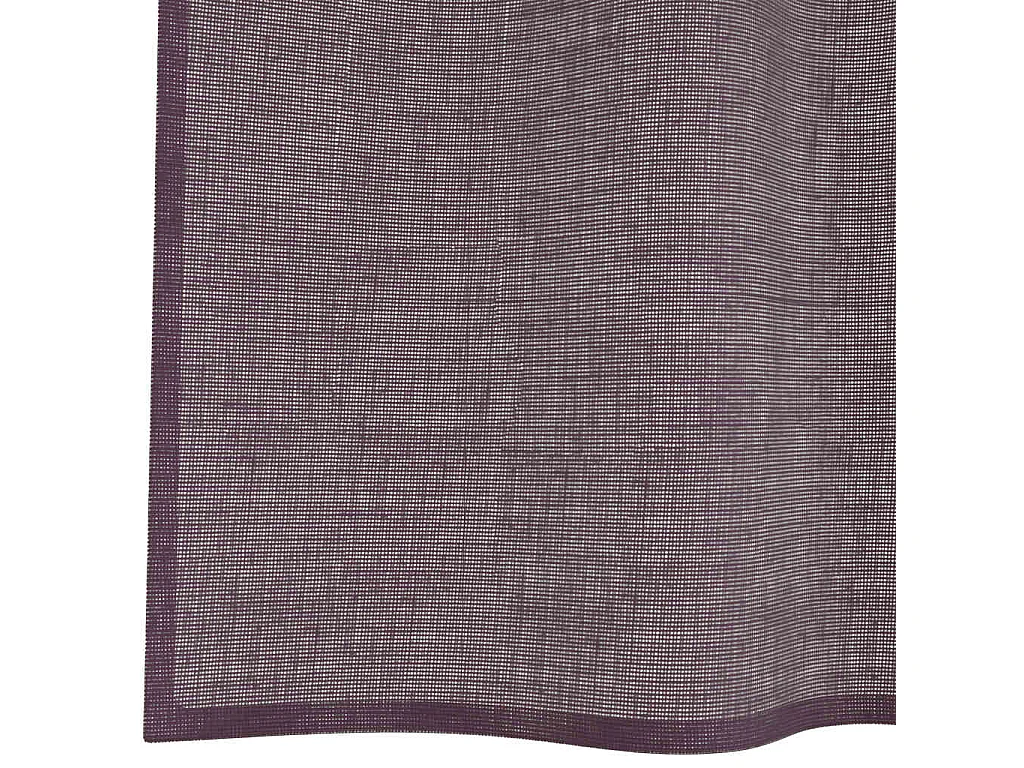 Cortinas de voile con ojales 2 uds morado 140x140 cm